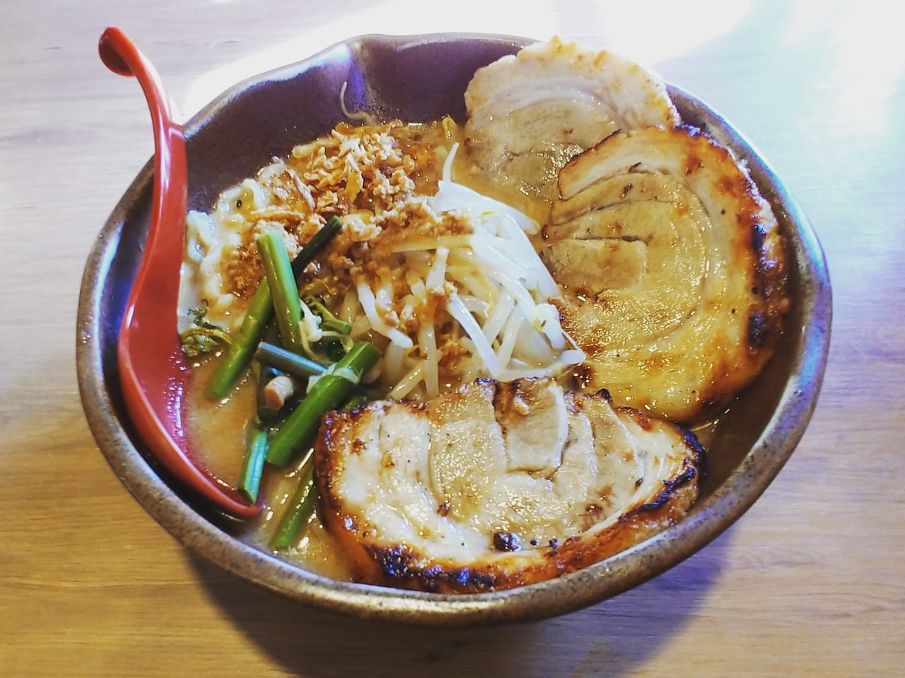 炙りチャーシュー麺の信州味噌バージョン