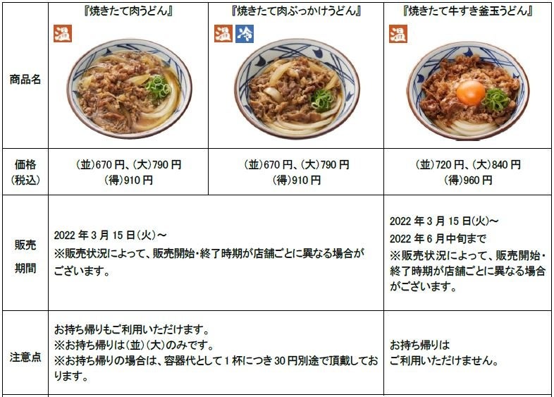 丸亀製麺　新商品
