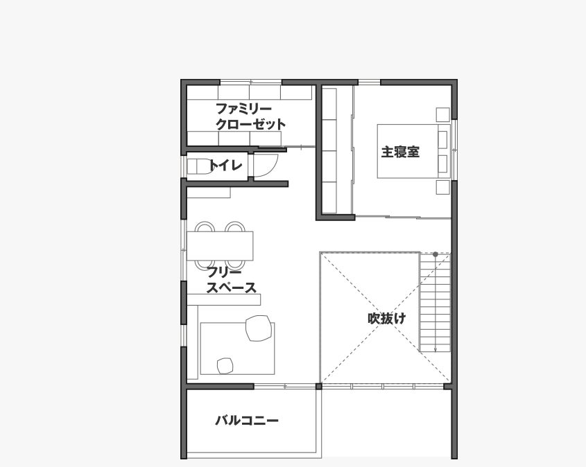 木の家　モデルハウス2F