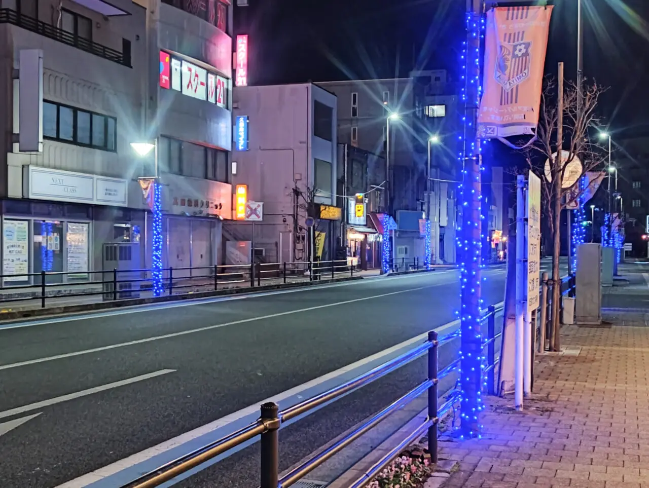 東大宮駅西口駅前イルミネーション　商店街