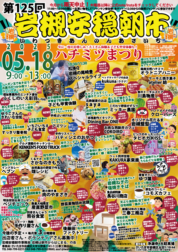 125回岩槻安穏朝市　ハチミツまつり