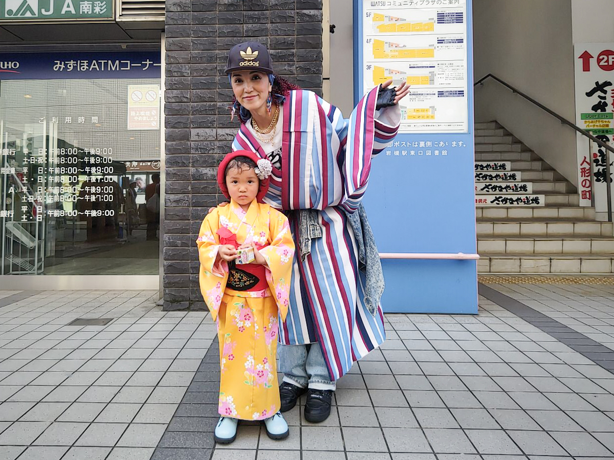 和華祭 市民モデルの親子