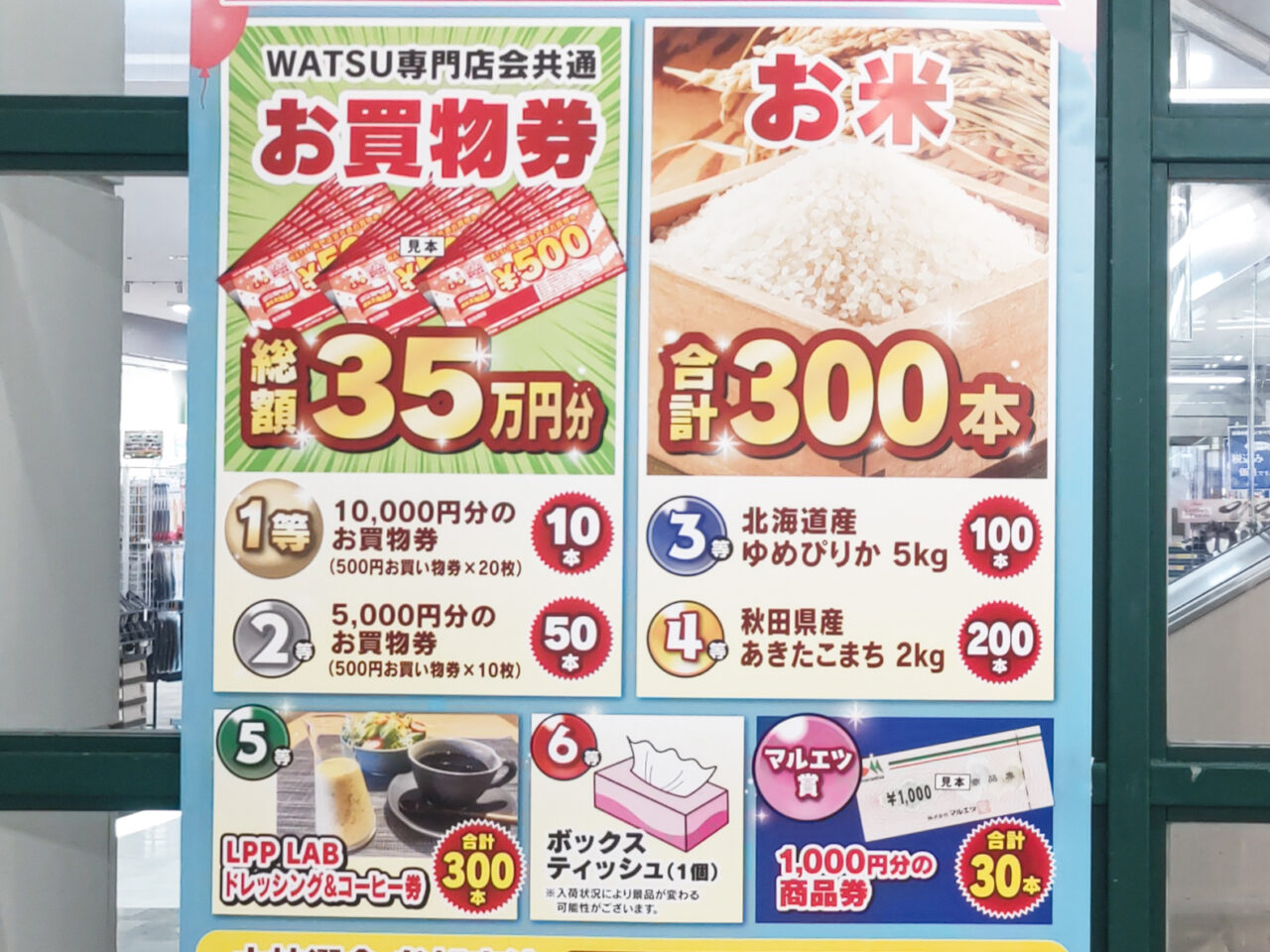 岩槻WATSU 大抽選会
景品