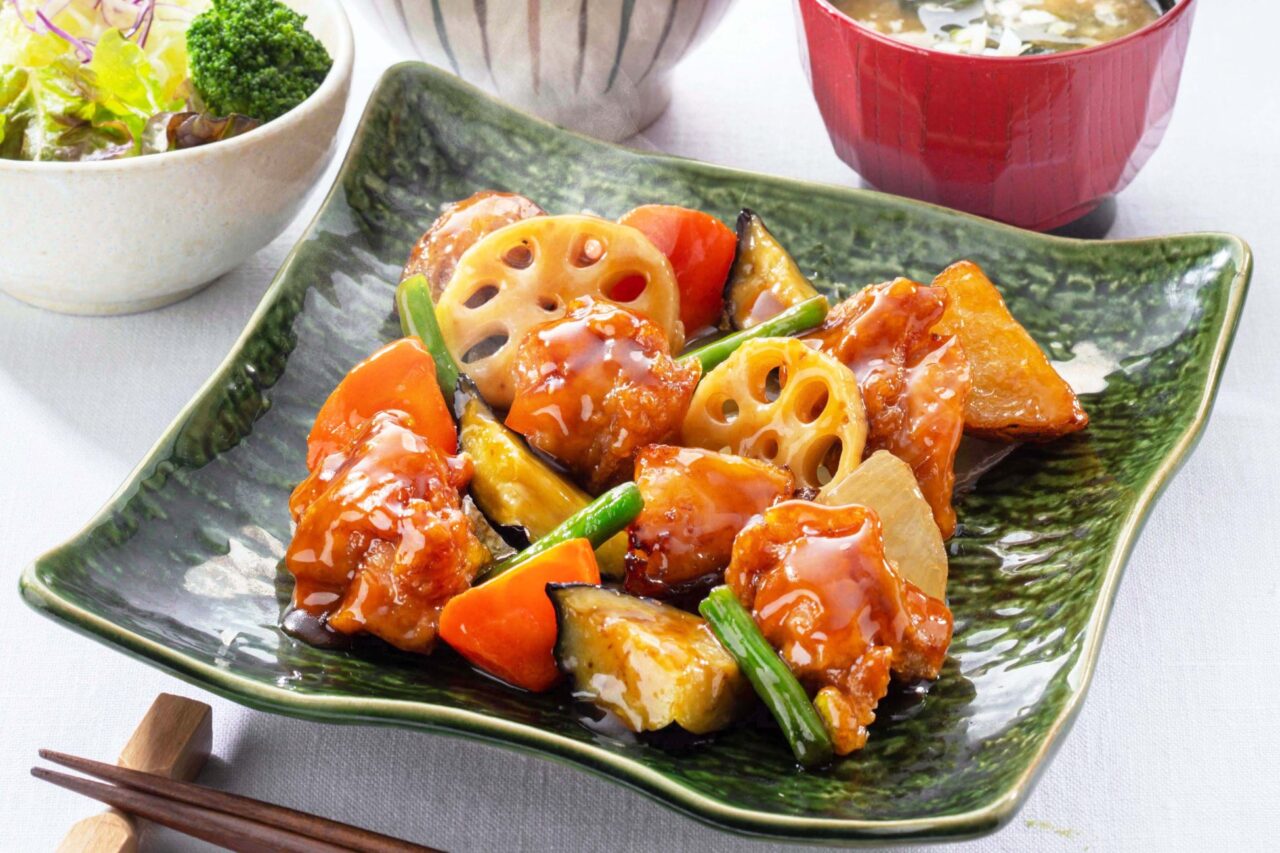 鶏と野菜の黒酢あん 大戸屋