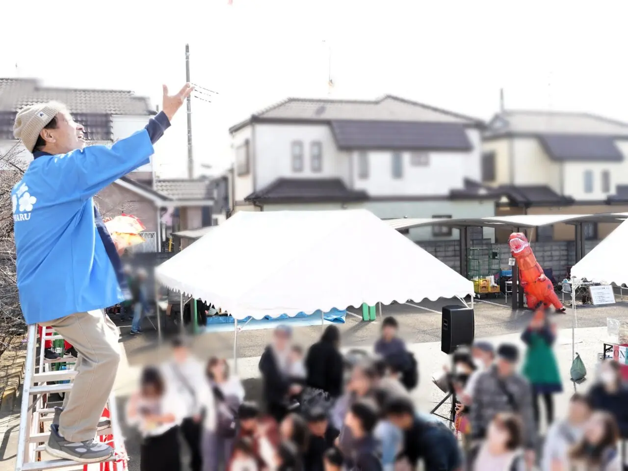 豆まき 岩槻安穏朝市