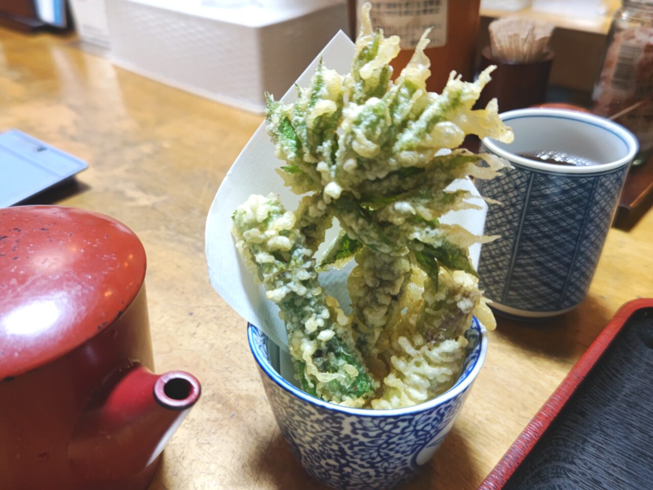 春の猪口っと天ぷら