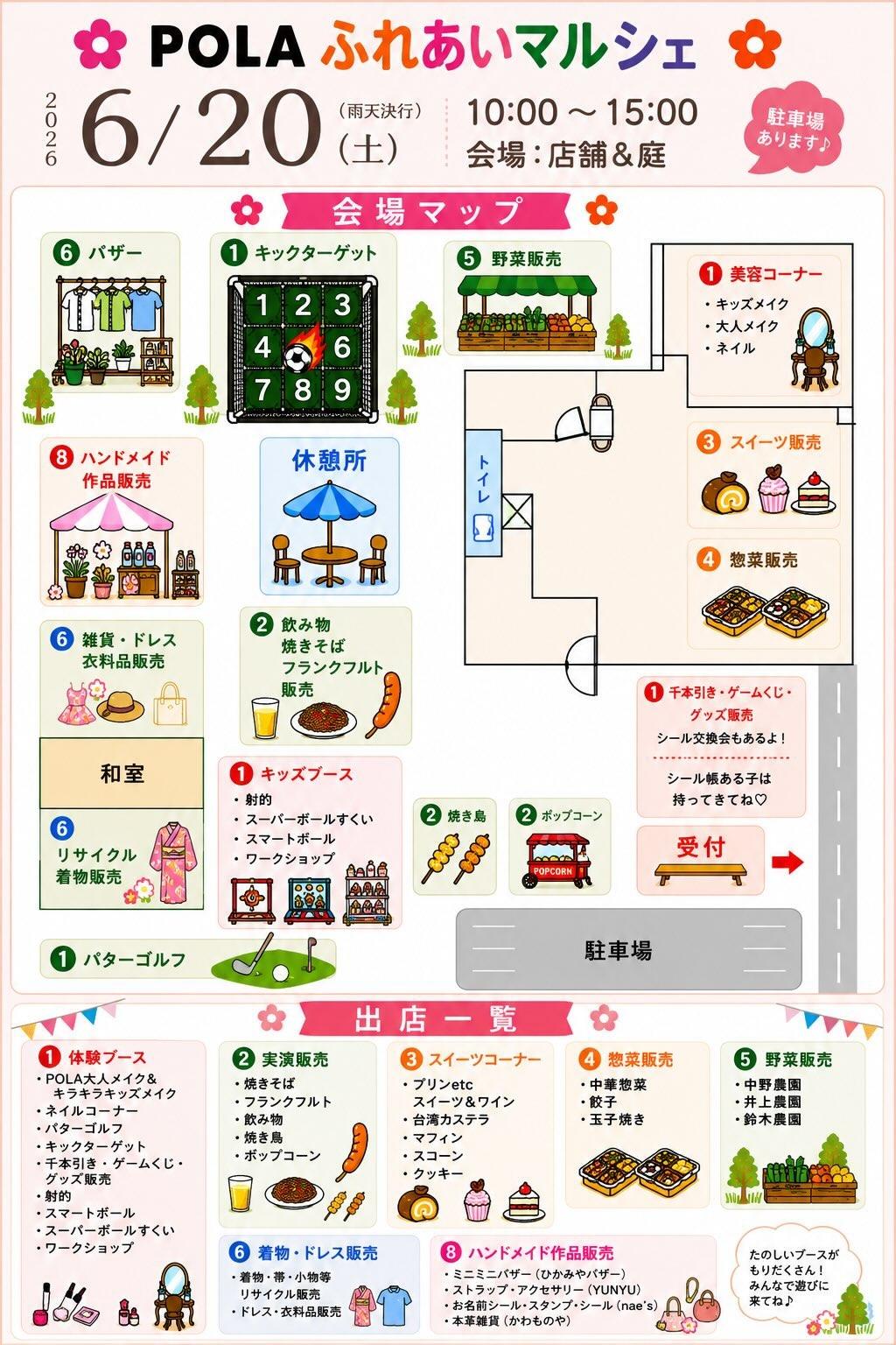 POLAフルーナ10周年記念ふれあいマルシェ 会場MAP