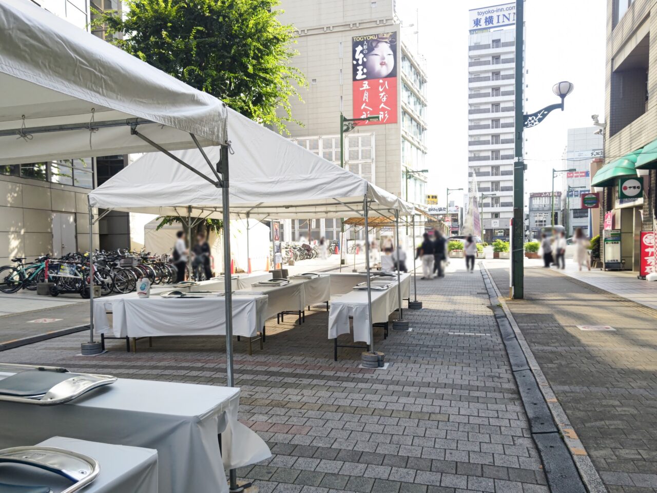 朝顔市 前日の様子