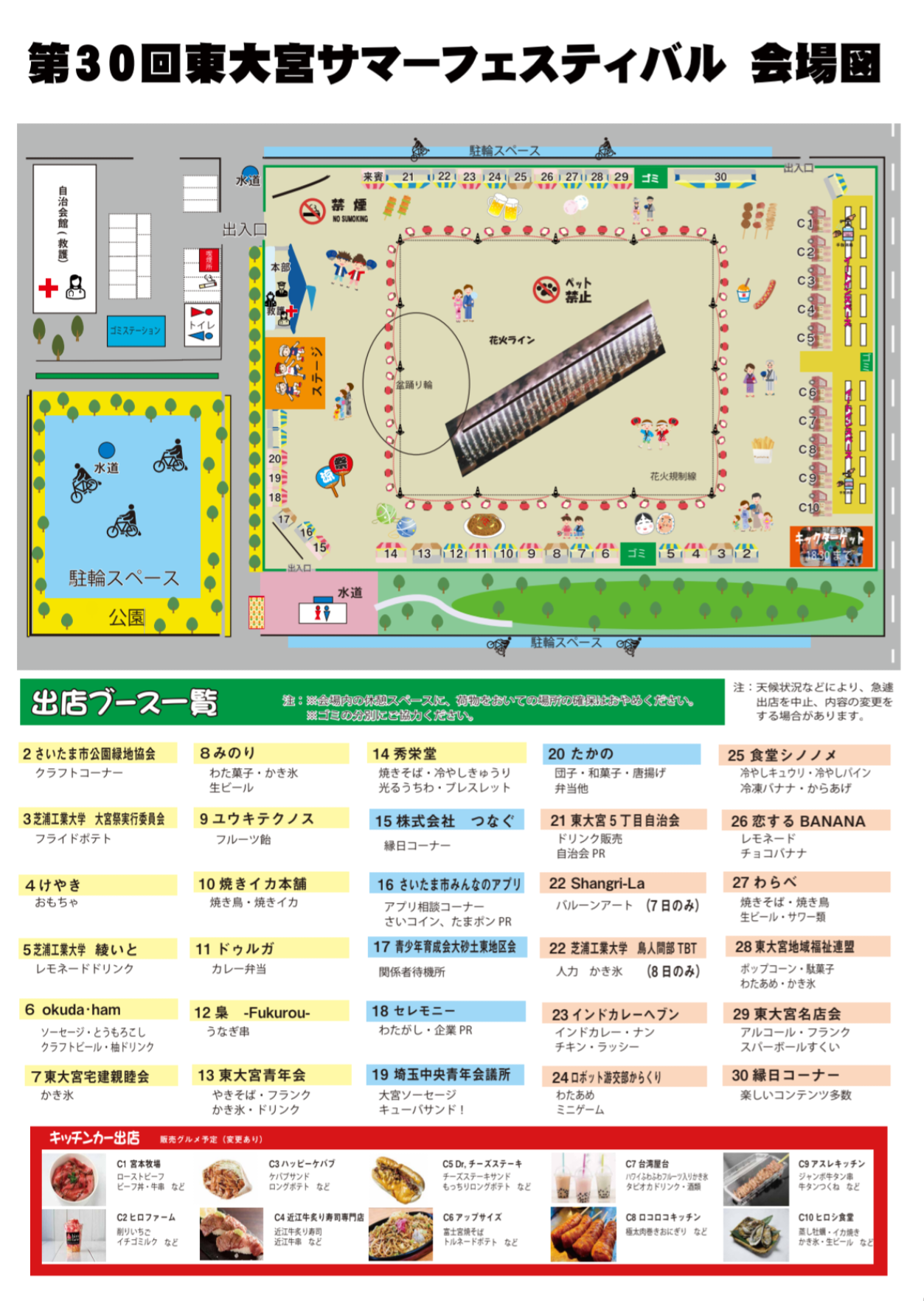 東大宮サマーフェスティバル 会場MAP